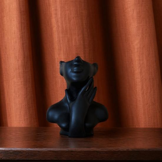DYS 3D-печатный держатель для ручек в виде скульптуры лица, Эстетичный настольный органайзер, Стакан большой емкости для кистей для макияжа на стол, Водонепроницаемый портрет