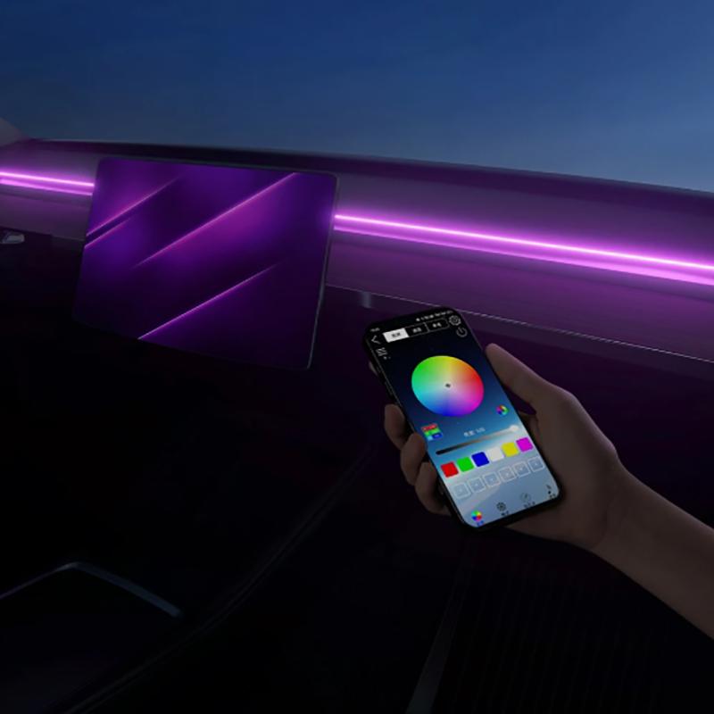 Для Tesla Model Y Model 3 Car Ambient Light 2021-2023 Car Interior Ambient Light Светодиодные полосы Neon Model Y 3 Аксессуары