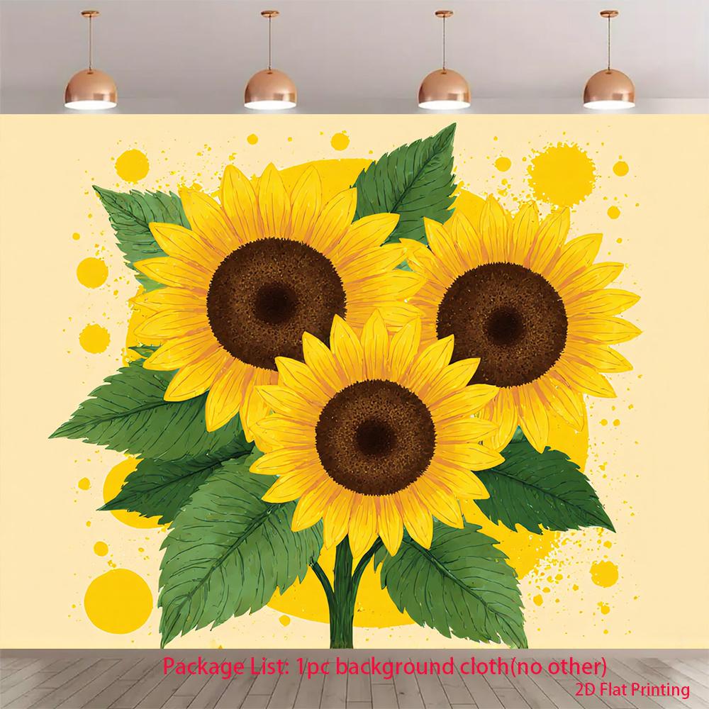 2D plane Sunflower Delight splendid floral arrangement party decoration polyester fiber