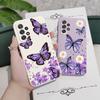 Purple Butterflies Case For Samsung A56 A54 A36 A34 A26 A24 A17 A16 A14 A73 A53 A33 A13 A72 A52 A32 A15 A25 A35 A22 A07 A06