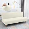 New Solid Color Sofa Bed Cover Elastic Armless Couch Cover Spandex Jacquard Non-slip Slipcovers Washable Sofa Protector For Home