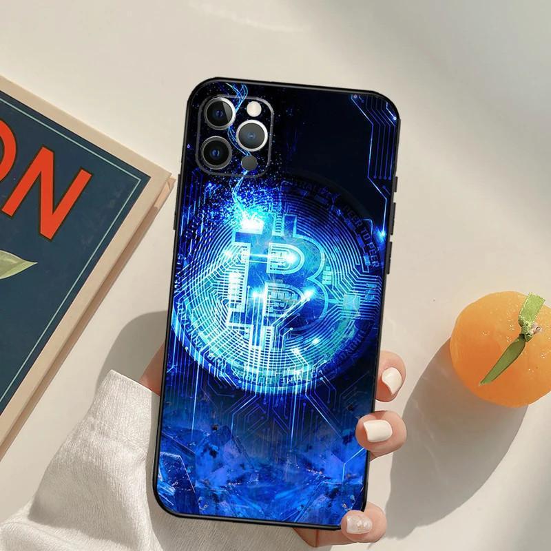 Подходит для чехла для мобильного телефона Apple Iphone15Plus, чехла для мобильного телефона Bitcoin Btc, окрашенного и устойчивого к падениям Huawei Three