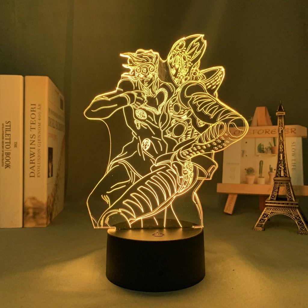 JoJo Bizarre Adventure Night Light JOJO Jolyne Figure Color Changing Lamp Cool Gift for Anime Fans