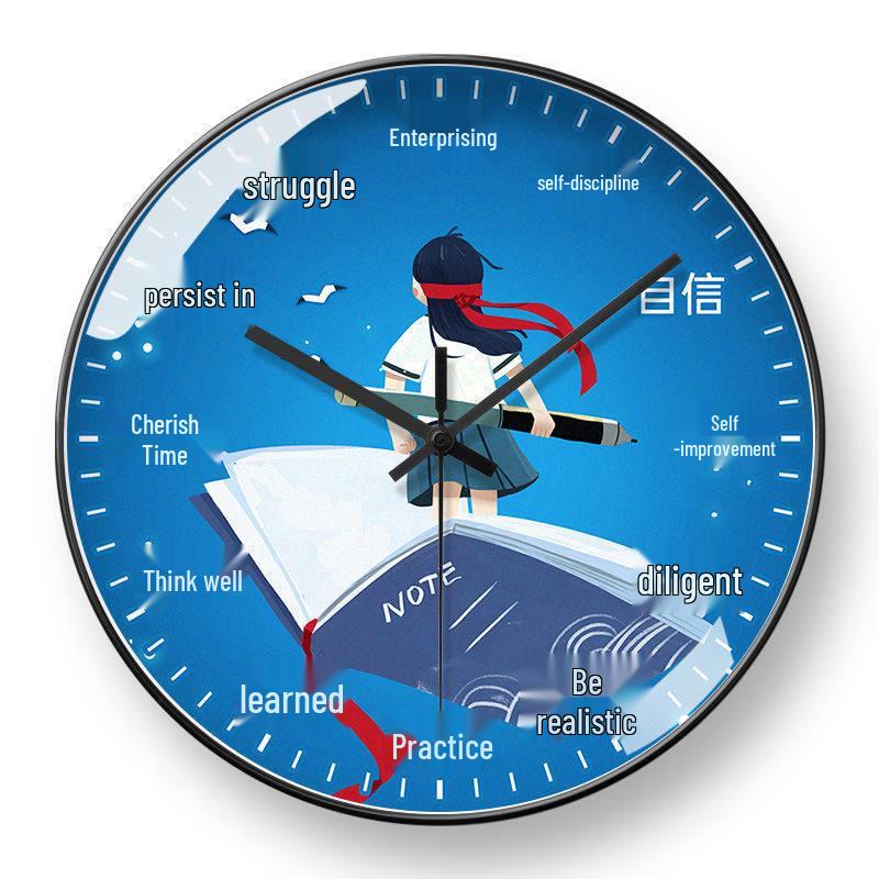 Radio-Controlled School Wall Clock for Classroom and Children's Bedroom