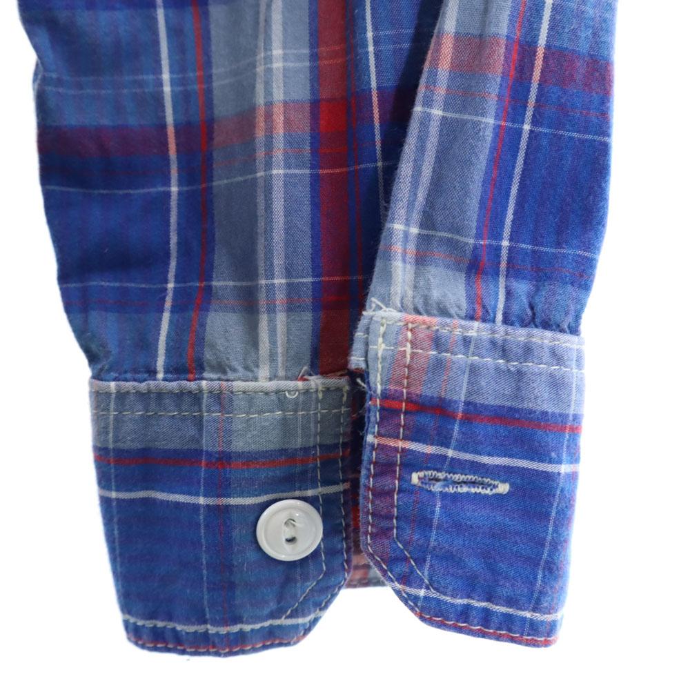 ENGINEERED GARMENTS Сделано в США Рубашка с длинным рукавом в клетку XS Синяя Мужская Б/у