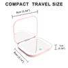 LED Makeup Mirror Portable Folding Handheld Vanity Mirror with Lights Compact Travel Mirror