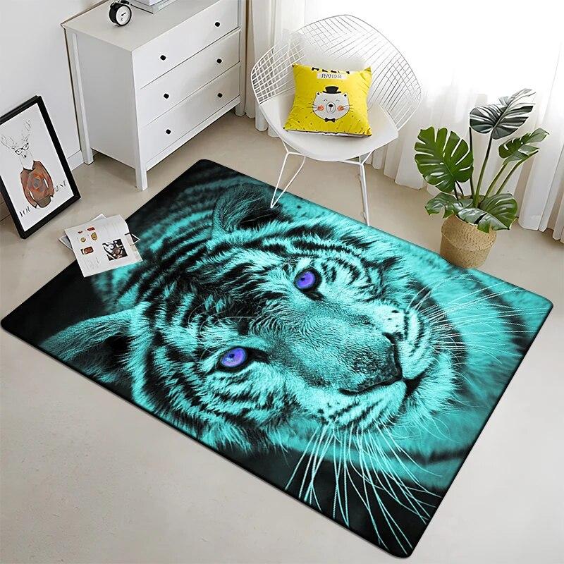Ковер с принтом «Свирепый тигр» для гостиной, большой коврик, мягкий коврик, коврики для стульев для киберспорта, Alfombra, подарки, Прямая покупка, животное