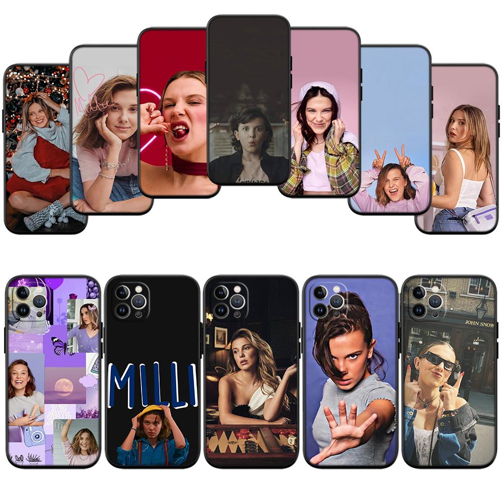 Millie Bobby Brown New High-End Cover Phone Case for iPhone 16 15 14 13 Pro Max Plus Mini