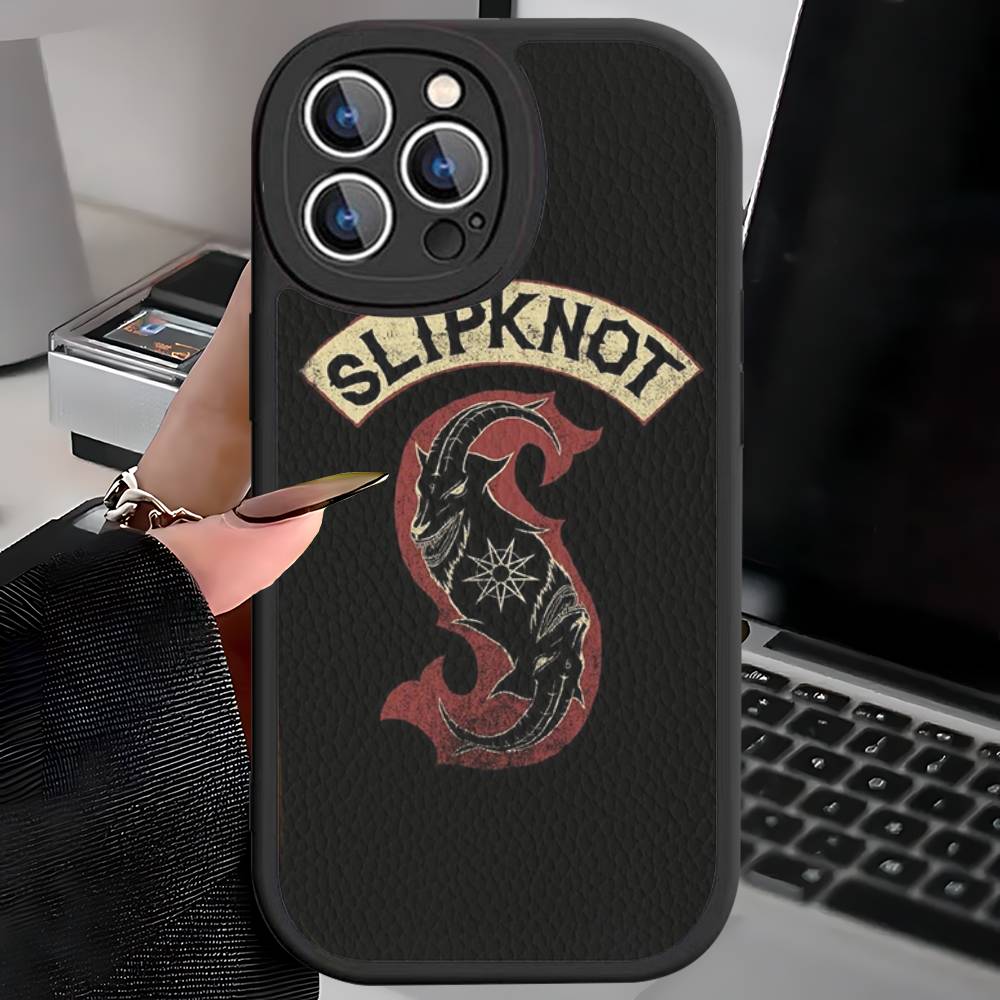 Чехол для телефона группы Slipknot для iPhone 16 15 14 13 12 11 Pro Max Plus Кожаный Мягкий Чехол