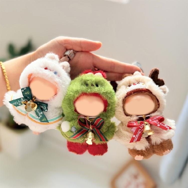 Сезонный плащ для кук 10 см, мини-фигурок аниме-кукол, из мягкой моющейся ткани, рождественский наряд, украшение для аниме-кук