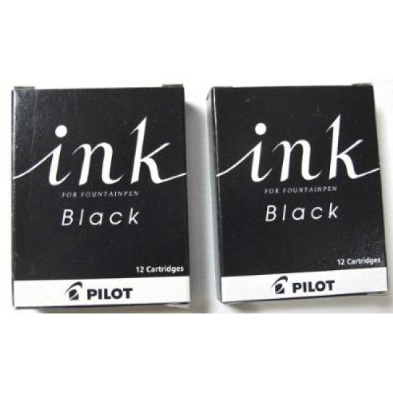 Pilot Fountain Pen Ink Cartridges Black IRF-12S-B (2 boxes) -