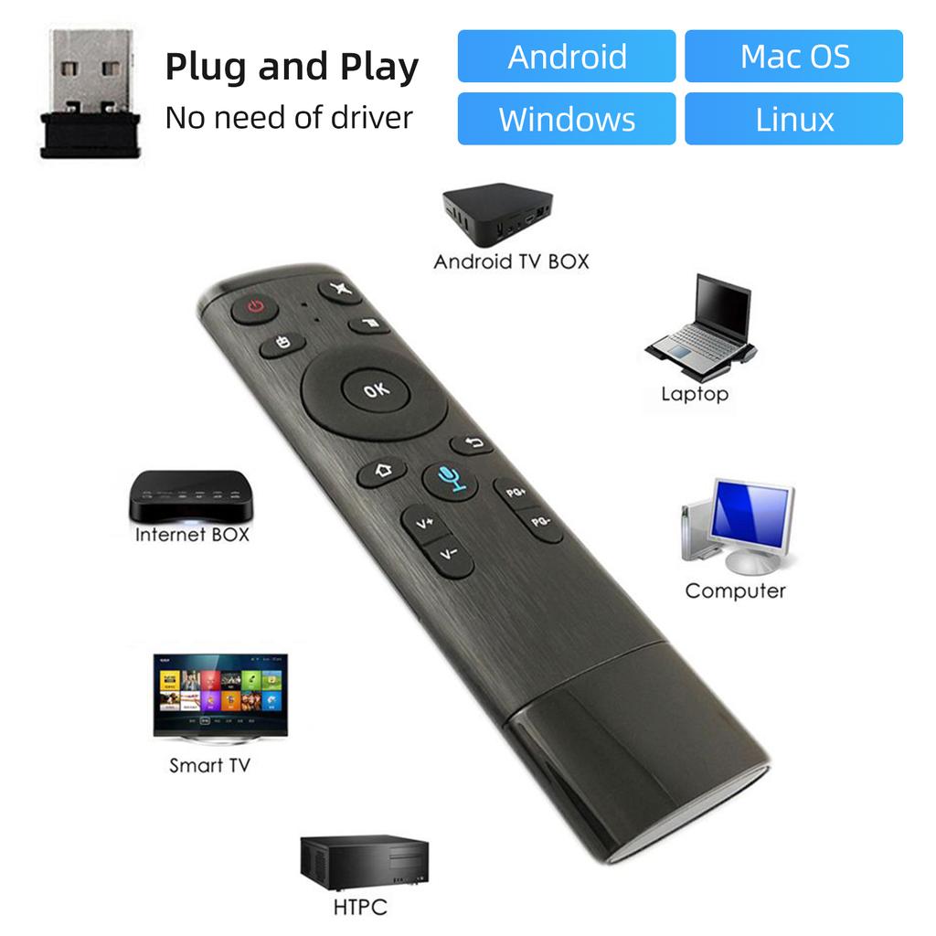 Q5 TV Voice Remote Air Mouse 2.4G беспроводной пульт дистанционного управления с датчиком Axis Gyroscop для Smart TV