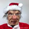 Latex Santa Claus Mask Christmas Party Costume Cosplay Prop Funny Elderly Character Headpiece