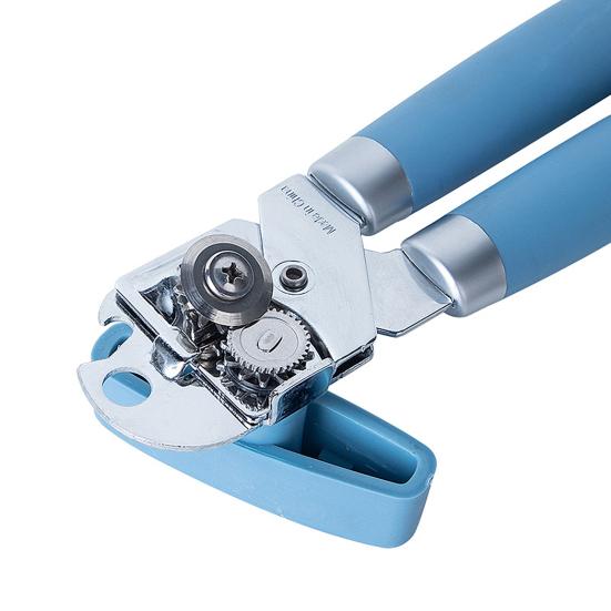 Can Opener Smooth Stainless Steel Beer Opener Turn Knob Non-Slip Grip Lid Opener for Home Kitchen Bar