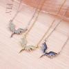 Pendant Crystal Angel Wings Rhinestones Korean Neck Jewelry Choker Clavicle Chain Woman Necklaces