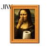 Customizable Fridge Art Frames Funny Small Wooden Magnet Picture Frame, Vintage Oil Painting Pattern Retro Style Magnetic Refrigerator Locker for Home