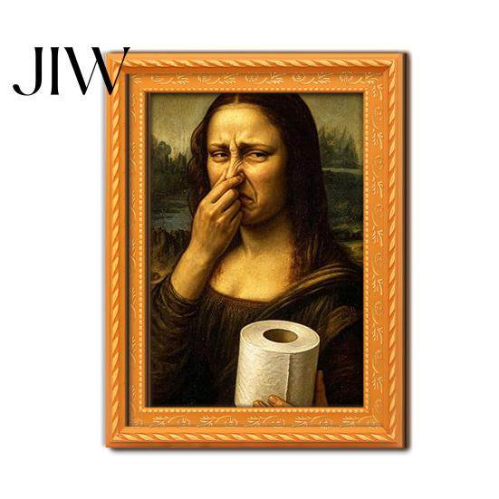 Customizable Fridge Art Frames Funny Small Wooden Magnet Picture Frame, Vintage Oil Painting Pattern Retro Style Magnetic Refrigerator Locker for Home