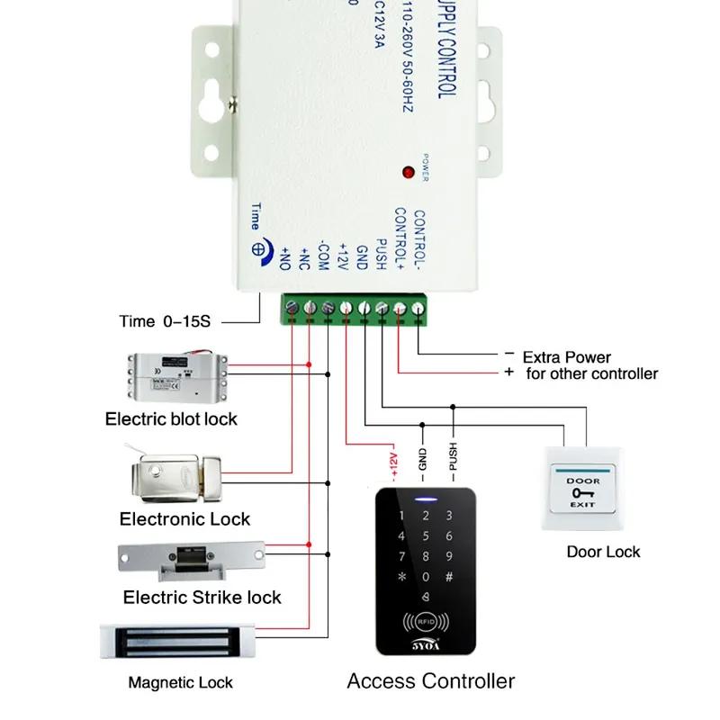 5YOA Drop Bolt Lock DC12V Fail Safe NC Electric Access Control Electronic Door Mortise Locks With Time Delay Gate Entry System