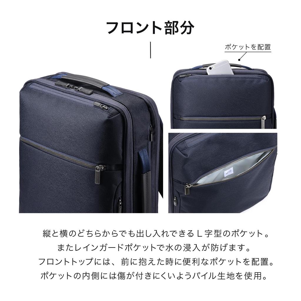 Ace Gene Gadgetable SF Business Backpack, Fits B4 Size, Fits a 15.6-inch PC, 19L Expandable Capacity, Two-Compartment Design, No. 68785