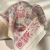 Silk double crepe 111% mulberry silk square scarf women's summer thin neck silk scarf with shirt spring and autumn neck scarf