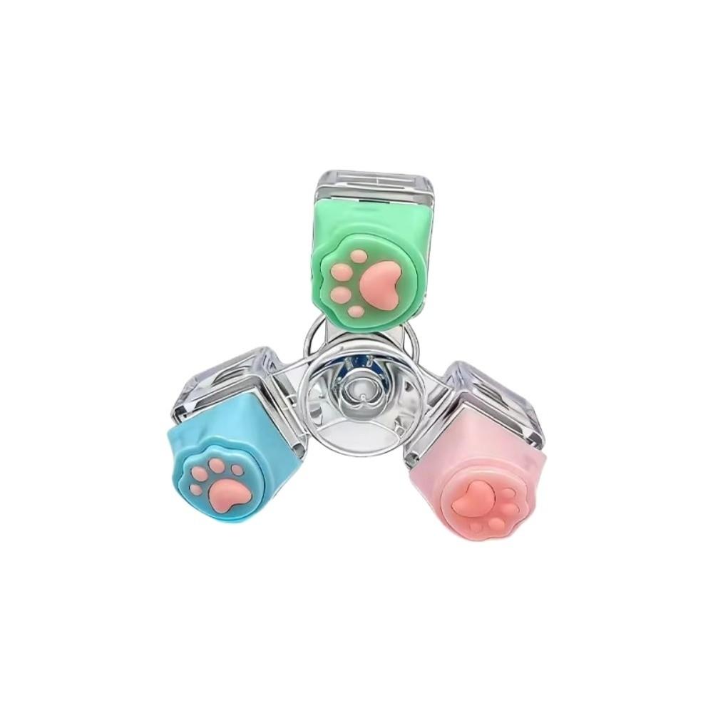 Cartoon Cat Paw Keycap Keychain Colorful Cat Claw Button Pendant Bag Pendant