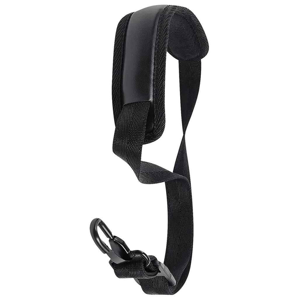 Saxophone PU Leather Neck Strap with Thick Soft Padded Adjustable Buckle Black Hook for Baritone Alto Tenor Soprano Sax