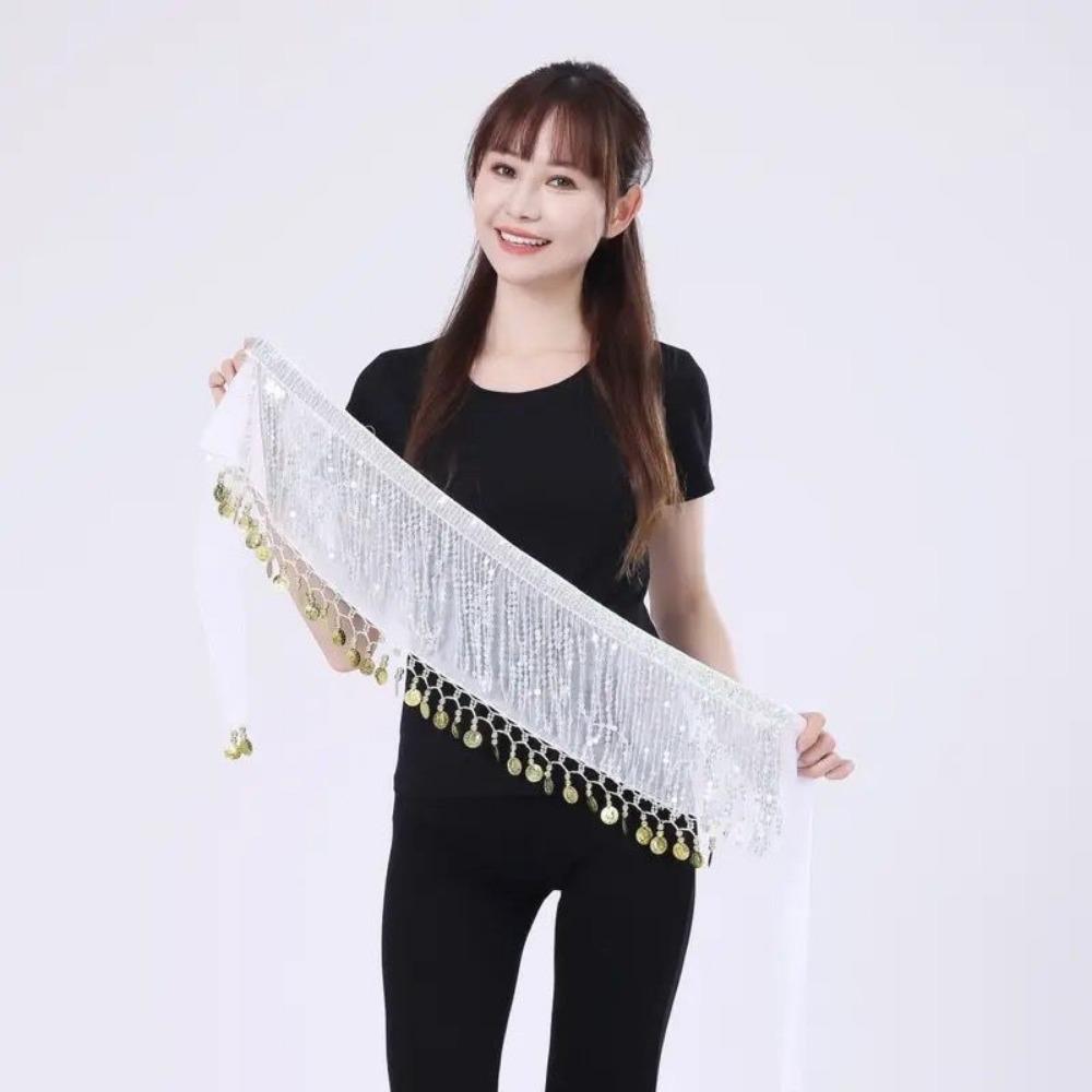 Comfortable Fringes Hip Scarf Sequins Waist Chain Stylish Belt Waist Skirt Yoga-Friendly