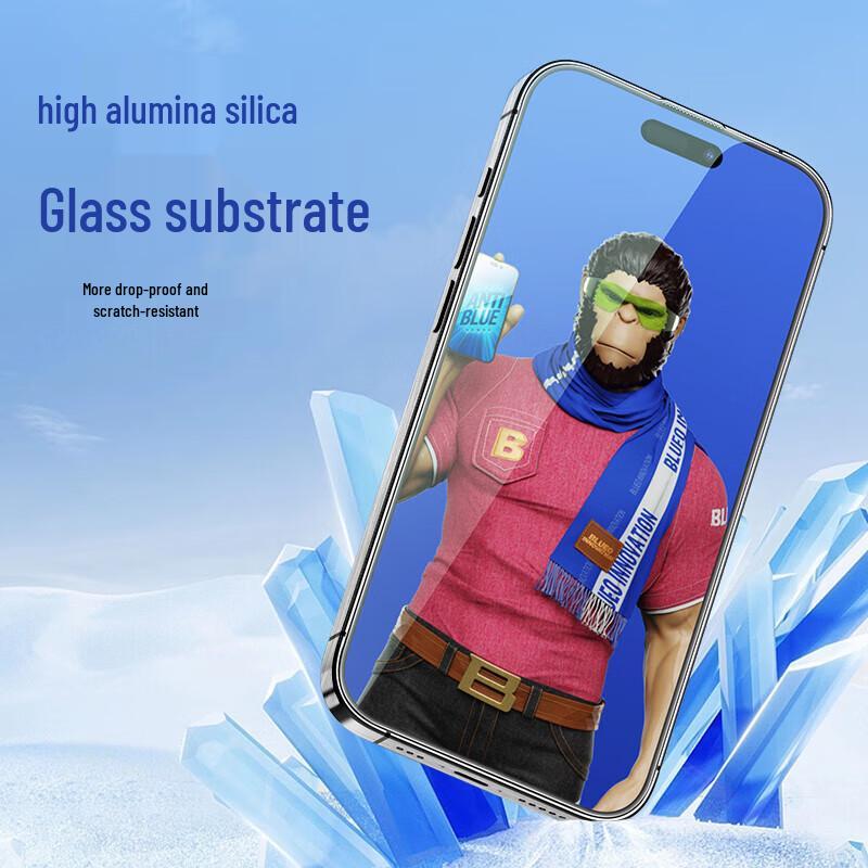 Blue Ape Anti-Blue Light Tempered Glass Screen Protector for iPhone 16 Pro Max