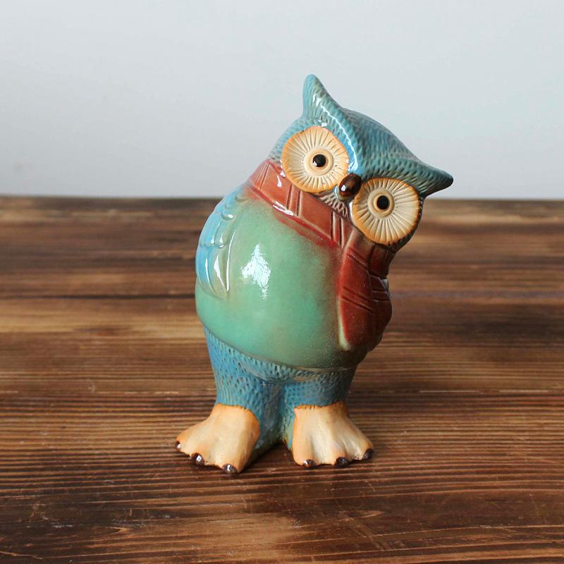 Ceramic Owl Ornaments - Home Decor Animal Crafts 1003