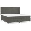Maison Exclusive - Sommier à lattes de lit et matelas Gris foncé 200x200cm Velours