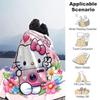 1pc Butterflies & Hello Kitty Cartoon Blanket, Soft Throw for Home Decor, Gift Idea, Living Room, Travel, Camping, Car Blankets, Beach, Office Naps, S