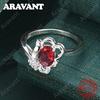 CopperOval Red Zircon Ring (7-10#) - Women'S Commuter Accessory, Christmas Gift Jewelry