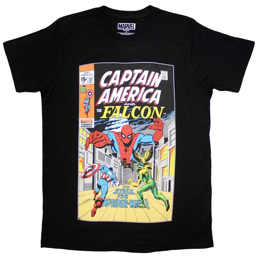 Marvel Comics Unisex Adult Captain America & Falcon Comic Cover T-Shirt