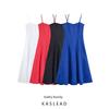 Kaslead New Women Clothes Western Style Fashion Simple Waist Hugging Sling Long Dress 2973654