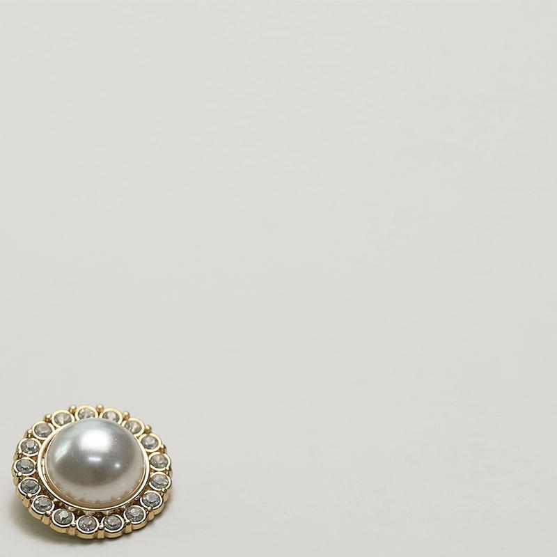 Xiaoxiang Celebrity Flower-Shaped Pearl Diamond Button Cardigan Shirt Sweater Jacket Coat Suit Button