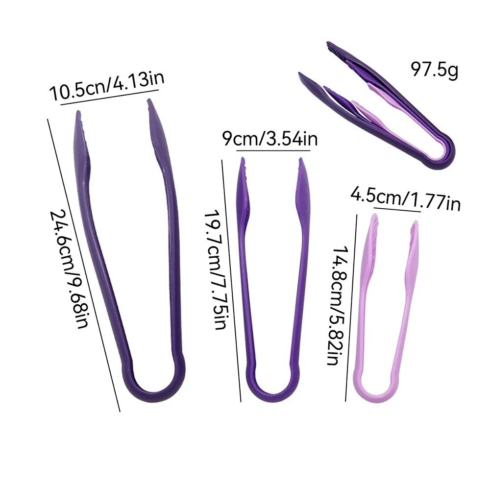 3Pcs/Set Reusable Food Bread Clip Kitchen Food Tongs Plastic Salad Bacon Steak Clamp Ice Tongs Baking Tools Gadget 2