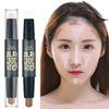Хайлайтер с двойной головкой Concealer Stick для маскировки следов прыщей, темных кругов под глазами, контуринга, осветляющего консилера Shadow Stick, водостойкого студенческого макияжа