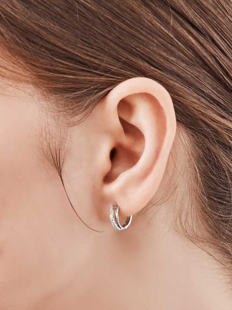 Geigerjewelry Серьги-гвоздики Cross Point с застежкой-пуш-ап Gisvee136 (Булавка из серебра 925 пробы)