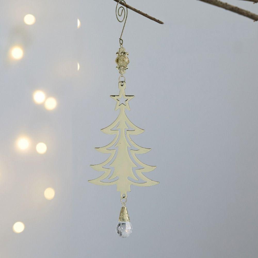 Железная 3D Рождественская Снежинка Подвеска Объемные Блестящие Рождественские Украшения для Подвешивания на Елку Многоразовые Покрытие Золото/Серебро