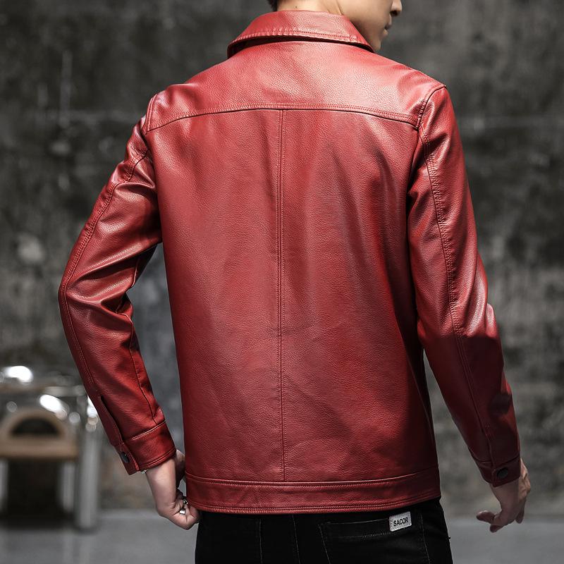 Мужская куртка из ПУ-кожи с воротником-стойкой - Мягкое, универсальное, легкое пальто в стиле business casual для осени и зимы