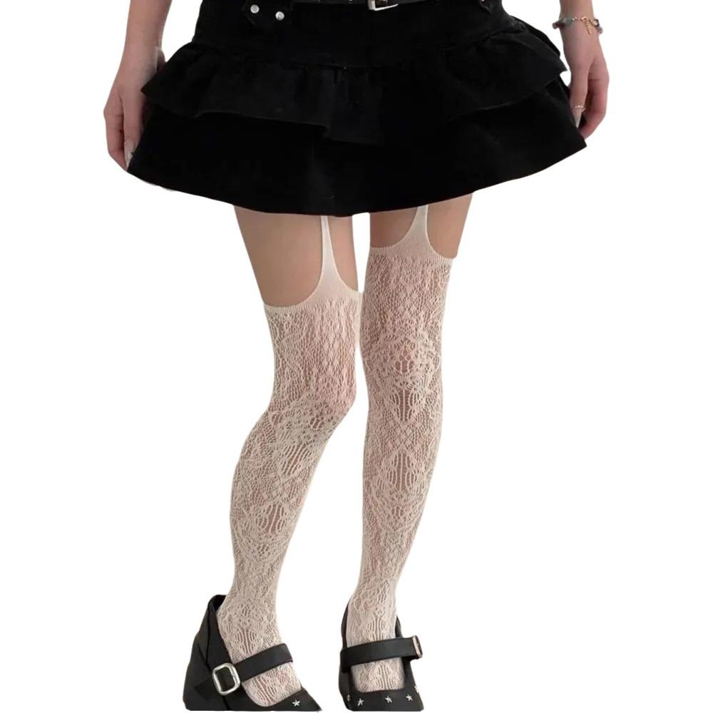 Hollow Out Flower Pattern Net Socks Jacquard Small Flowe Hollowed Out Pantyhose Summer Season