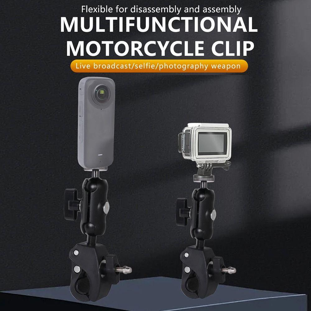 Универсальный кронштейн зеркала заднего вида с вращением на 360°, зажим для мобильного телефона, аксессуары для камеры