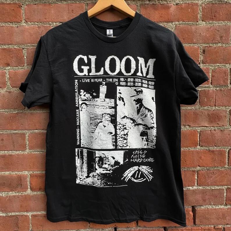 Gloom Хардкор Панк-Краст Футболка Винтажная Группа Дистопия Disclose Цианоз Грайнд