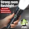 5000MAH Rechargeable Zoom Strong Light P50 Flashlight Outdoor Lighting Waterproof Aluminum Alloy Flashlight Portable Household