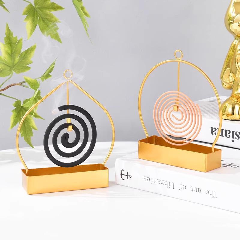 Creative Iron Mosquito Coil & Incense Holder with Ash Tray