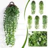 Artificial Plants Vines Simulation Creeper Wall Hanging Leaves Green Fake Home Plant Balcony Decoration Room Wall Rattan Y5X3