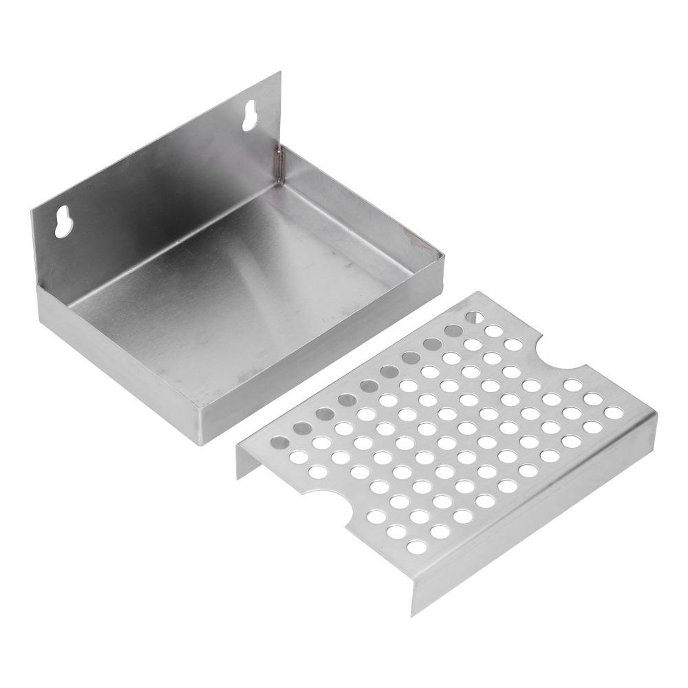 Stainless Steel Beer Drip Tray With Lid Drip Pan Kitchen Utensils Wall Mounted Tray Cafe