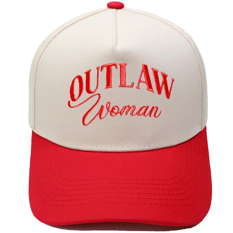 OUTLAW Women Embroidered Truck Driver Baseball Cap Color Matching Fun Men's and Women's Casual Shade Dad Hat