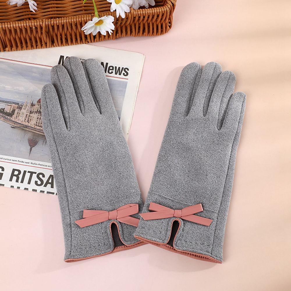 Elastic Driving Gloves Suede Leather Mittens Female Gloves Gloves Full Finger Gloves