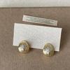 Zircon Starlight Beans Metal Stud Earrings Women's Niche Personality Fashion Trend Earrings Earrings